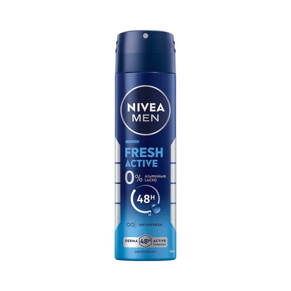 Levně NIVEA MEN Sprej deodorant pro muže Fresh Active 150ml