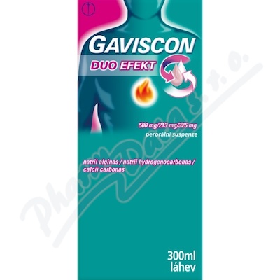 Levně Gaviscon Duo Efekt 500mg/213mg/325mg por.sus.300ml