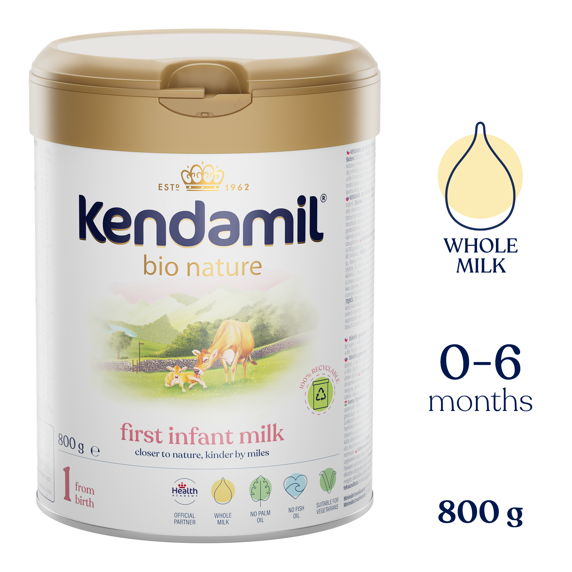 Levně Kendamil Nature 1 (800 g)