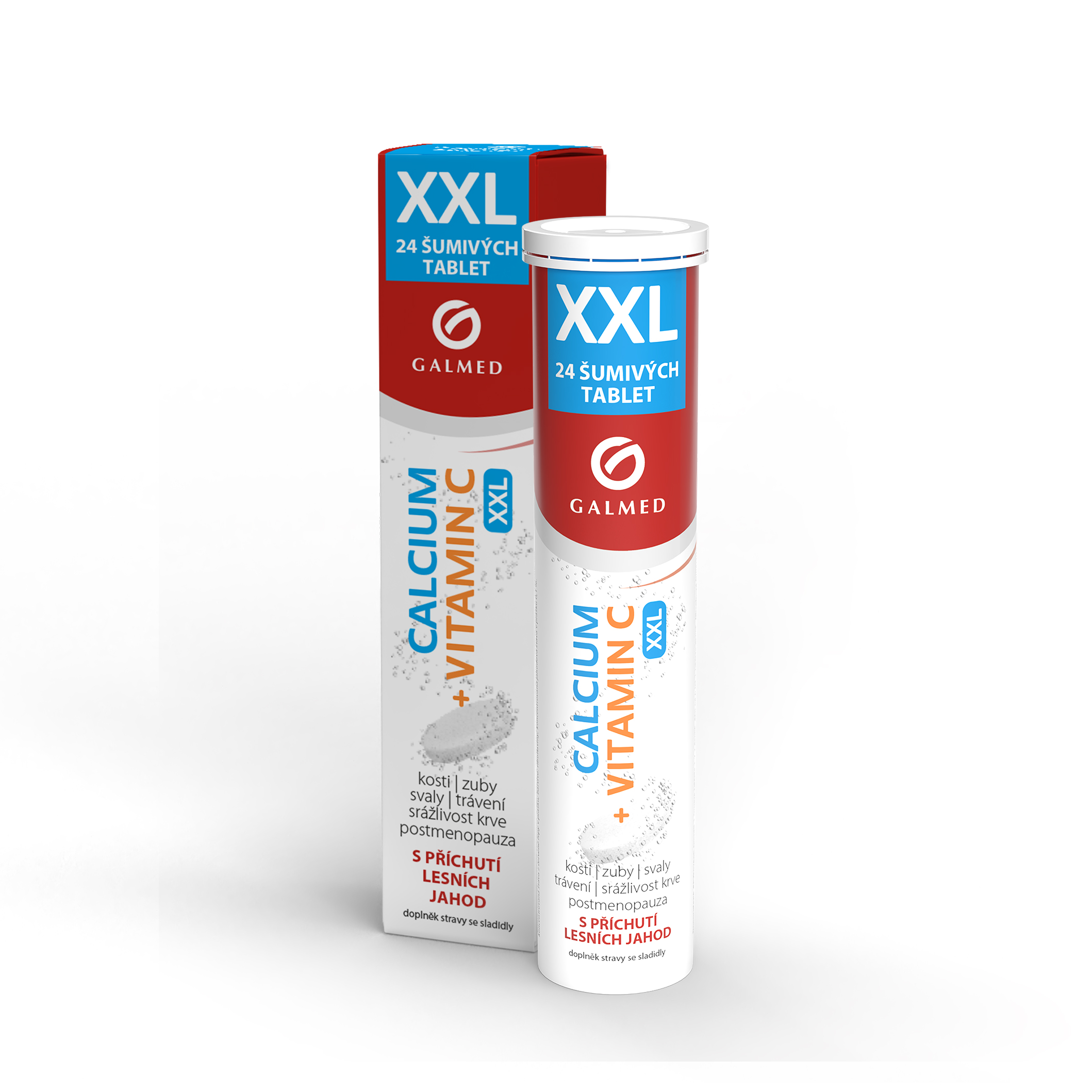 Levně Galmed Calcium 300mg s vitaminem C XXL, 24 šumivých tablet