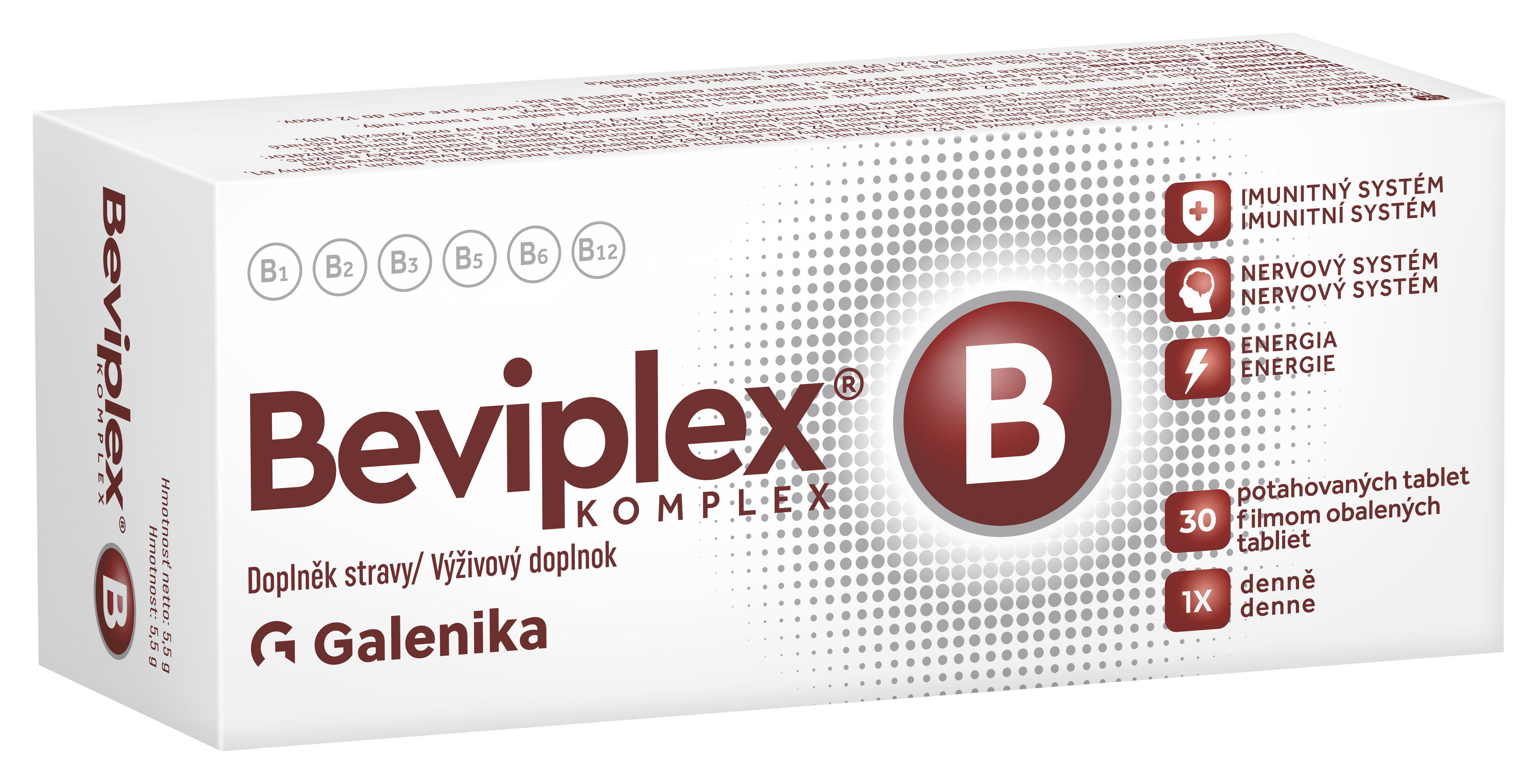 Levně Beviplex B komplex 30 tablet Galenika