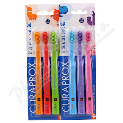 Levně CURAPROX CS Kids dětský kartáček pro 4-12 let 3ks