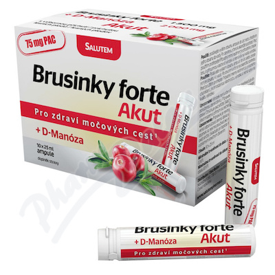 Levně Brusinky Forte Akut 1500mg + D-Manosa 10 ampulí