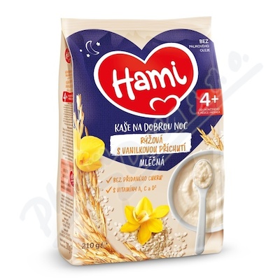 Levně Hami Ml.kaše na dobrou noc rýžová vanilka 210g 4M