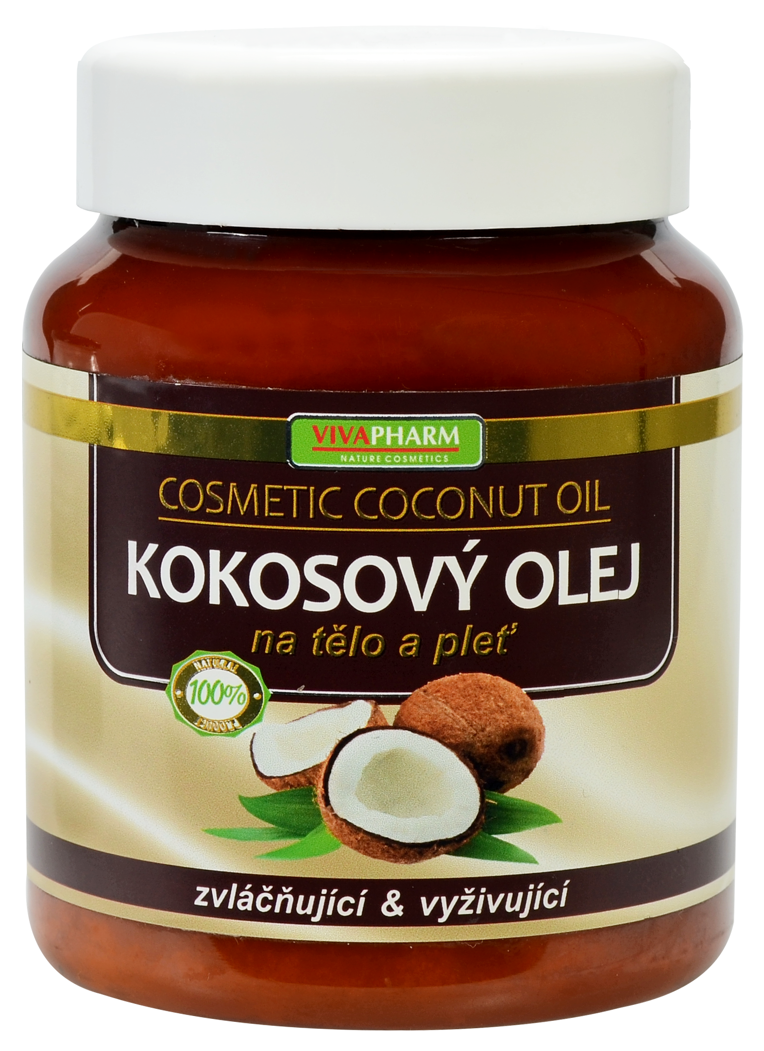 Levně VIVAPHARM 100% kokosový olej na tělo a pleť 380ml