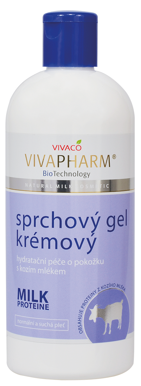 Levně VIVAPHARM kozí sprchový gel krémový 400ml