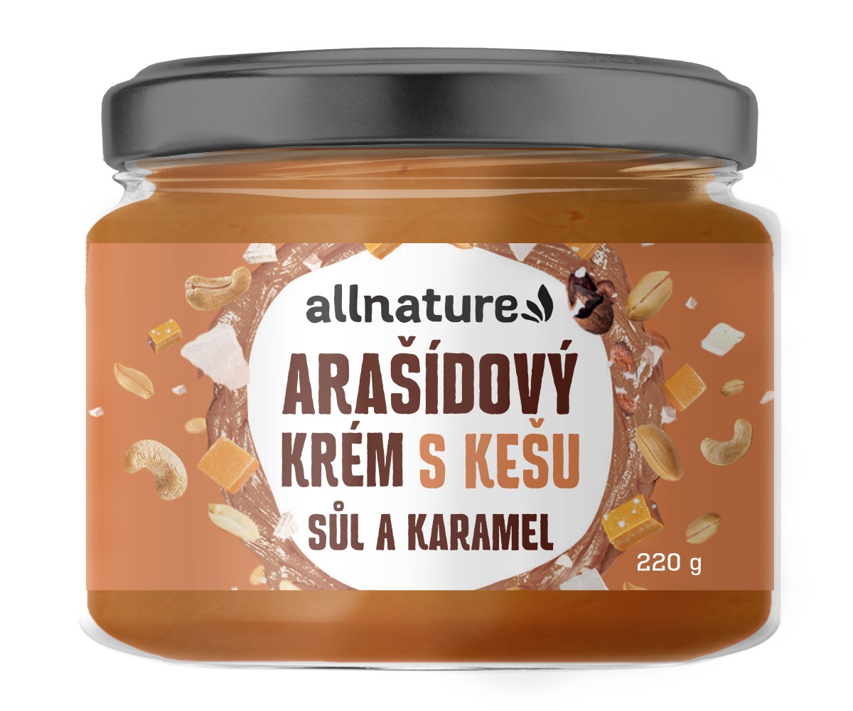 Levně Allnature Arašíd.krém s kešu solí a karamelem 220g
