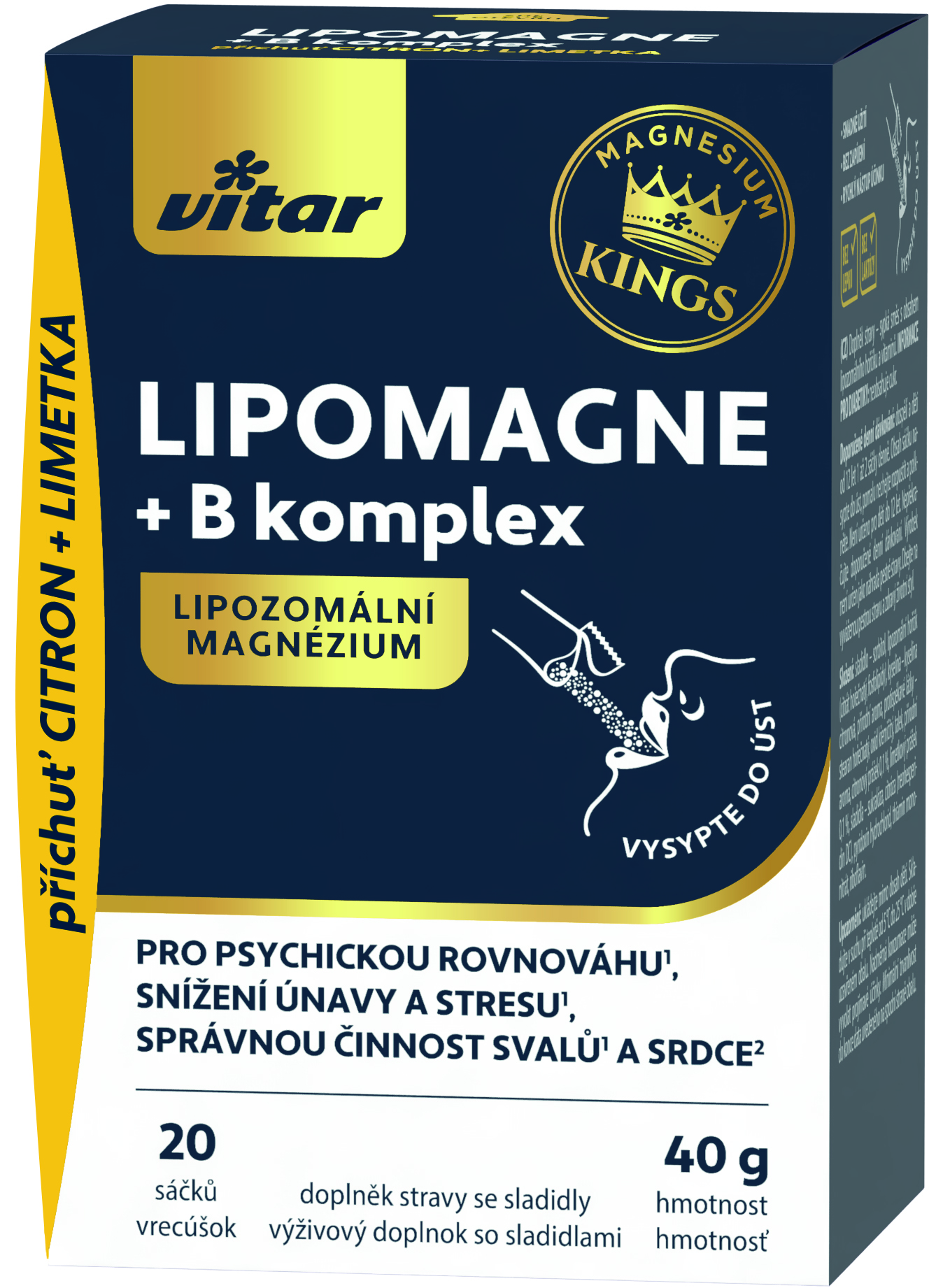 Levně Vitar LIPOMAGNE+B komplex 20x2g