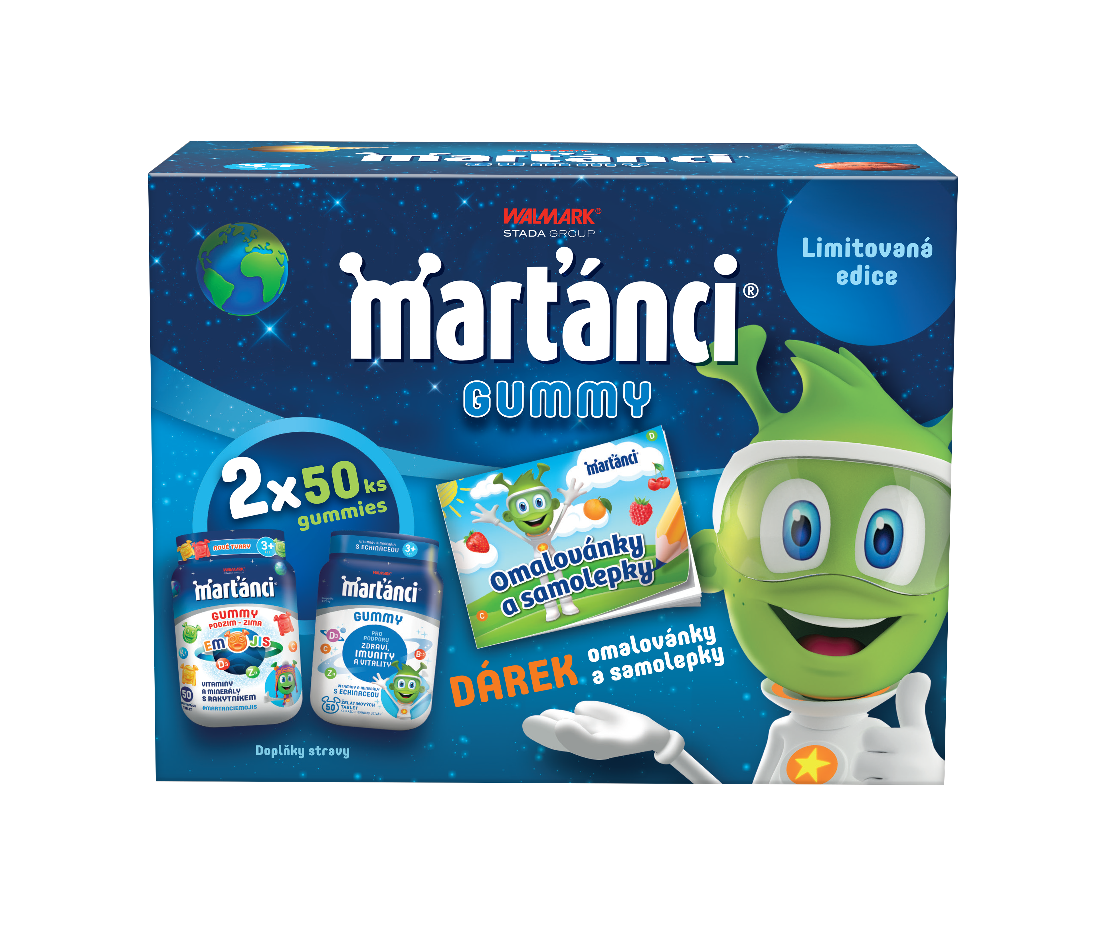 Levně Marťánci gummy 2x 50 gummies + DÁREK OMALOVÁNKY A SAMOLEPKY
