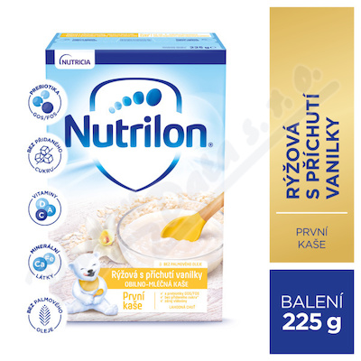 Levně Nutrilon První kaše rýžová s příchutí vanilky 225g