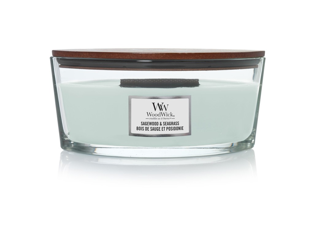 Levně WoodWick Sagewood&Seagrass vonná svíčka 453.6g
