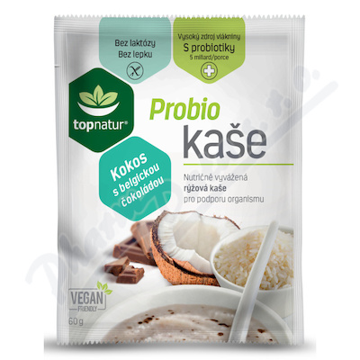 Levně Probio kaše kokos s belgic.čokoládou 60g TOPNATUR