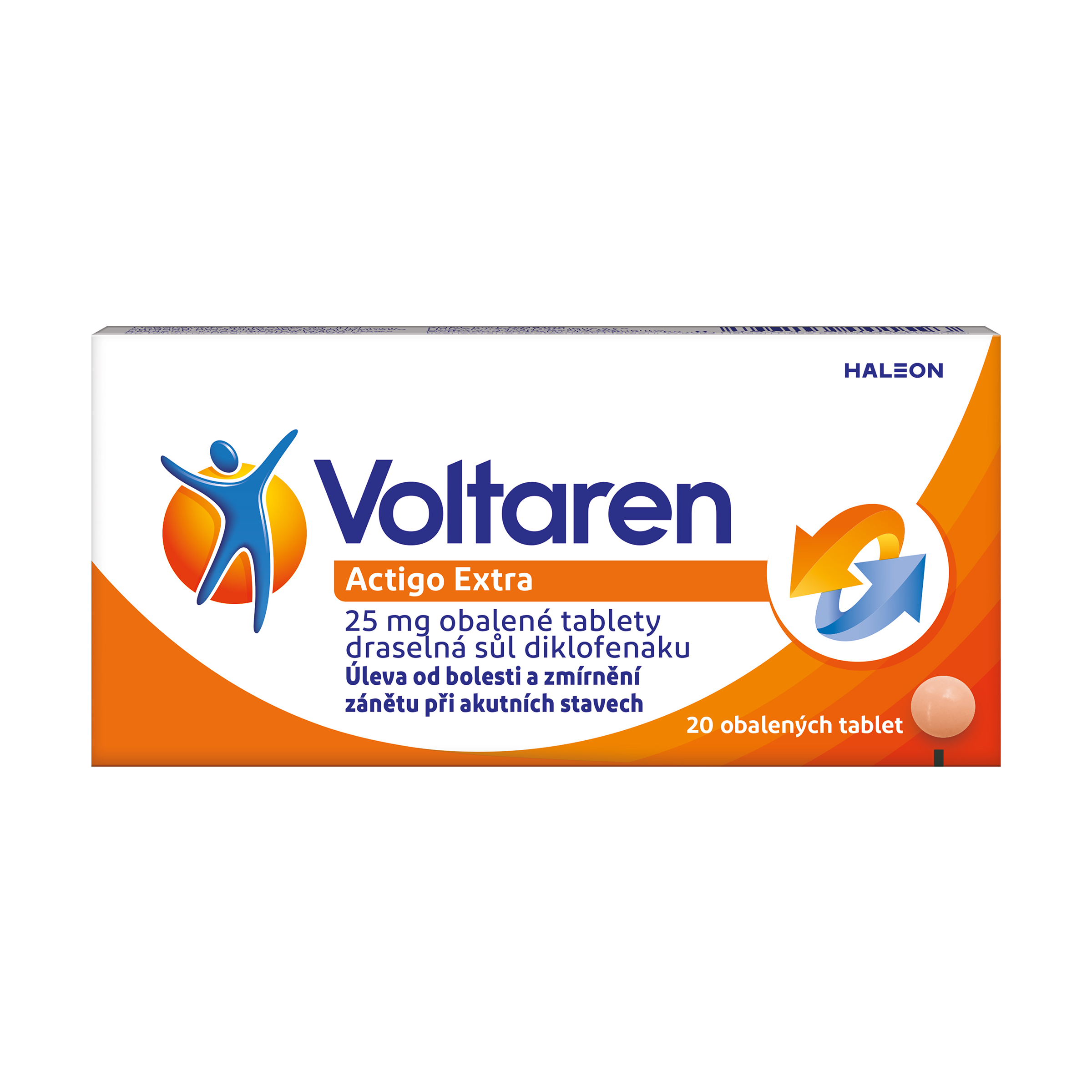 Levně Voltaren Actigo Extra 25 mg tablety proti bolesti 20 tablet