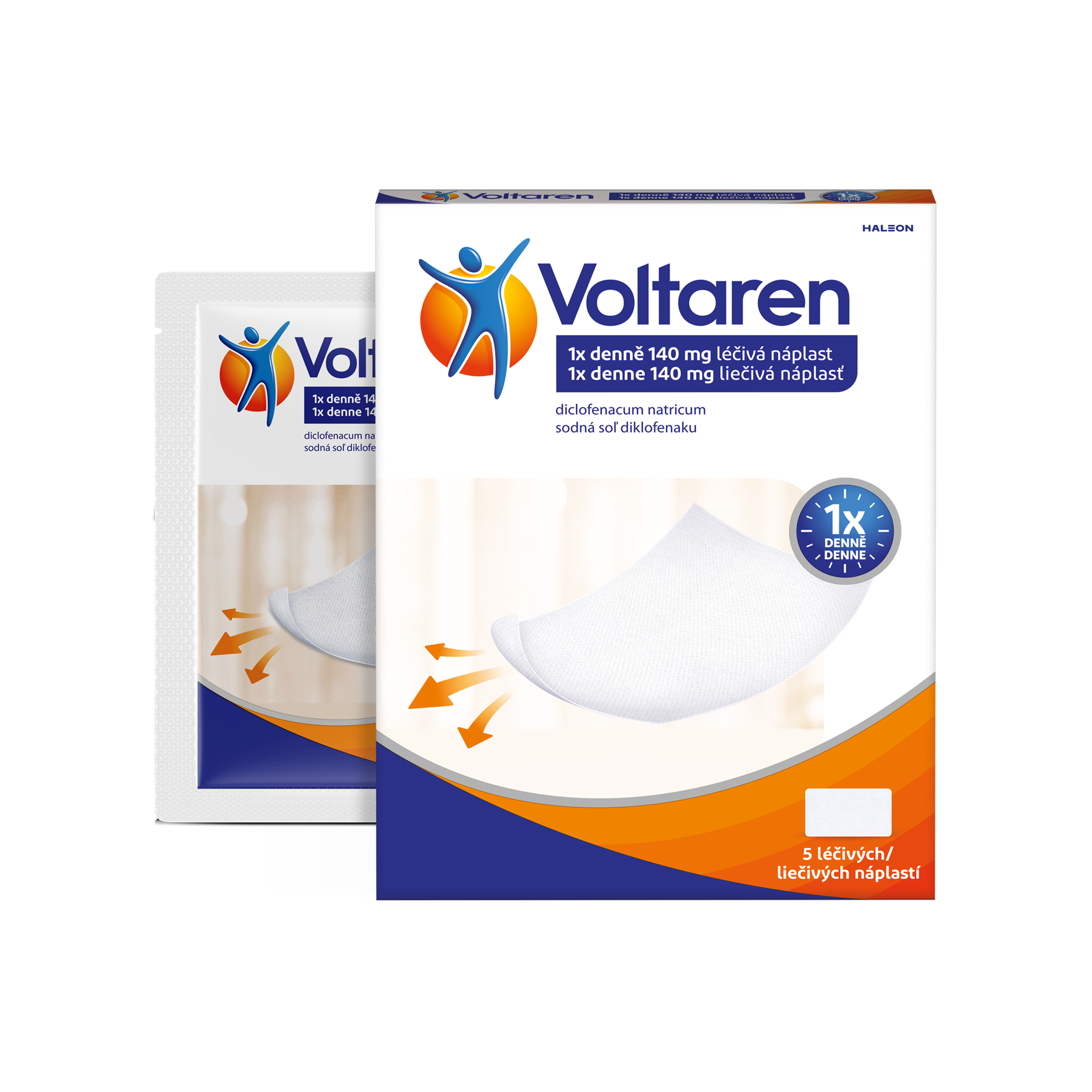 Levně Voltaren 1x denně 140mg, 5 léčivých náplastí