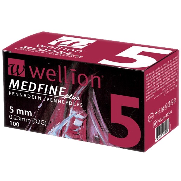 Levně Wellion MEDFINE jehly inz.pera 0.23x5mm 32G 100ks