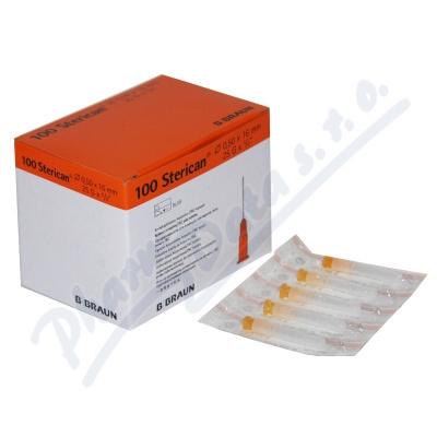 Levně Inj.jehla STERICAN 25G/0.5x16mm oranž.ster.100ks