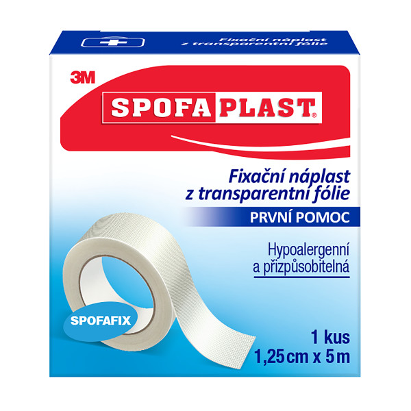 Levně 3M Spofaplast 431 Fixační náplast transparentní fólie 12.5mm x 5m