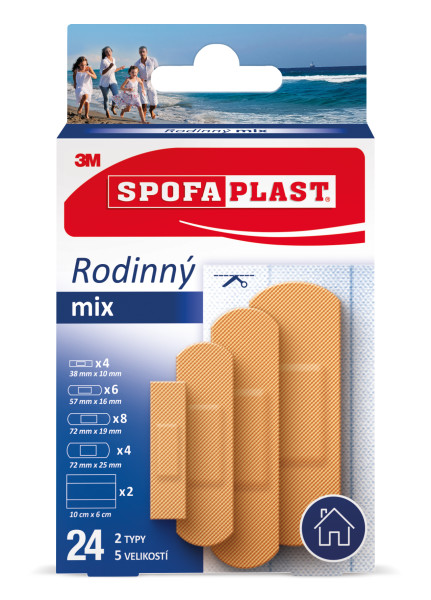 Levně 3M Spofaplast 603 Rodinný mix 24ks