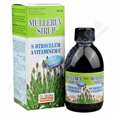 Levně Müllerův sirup s jitrocelem bez cukru 245ml