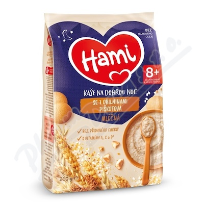 Levně Hami Ml.kaše na dobrou noc 7obilov.piškot.210g 8M