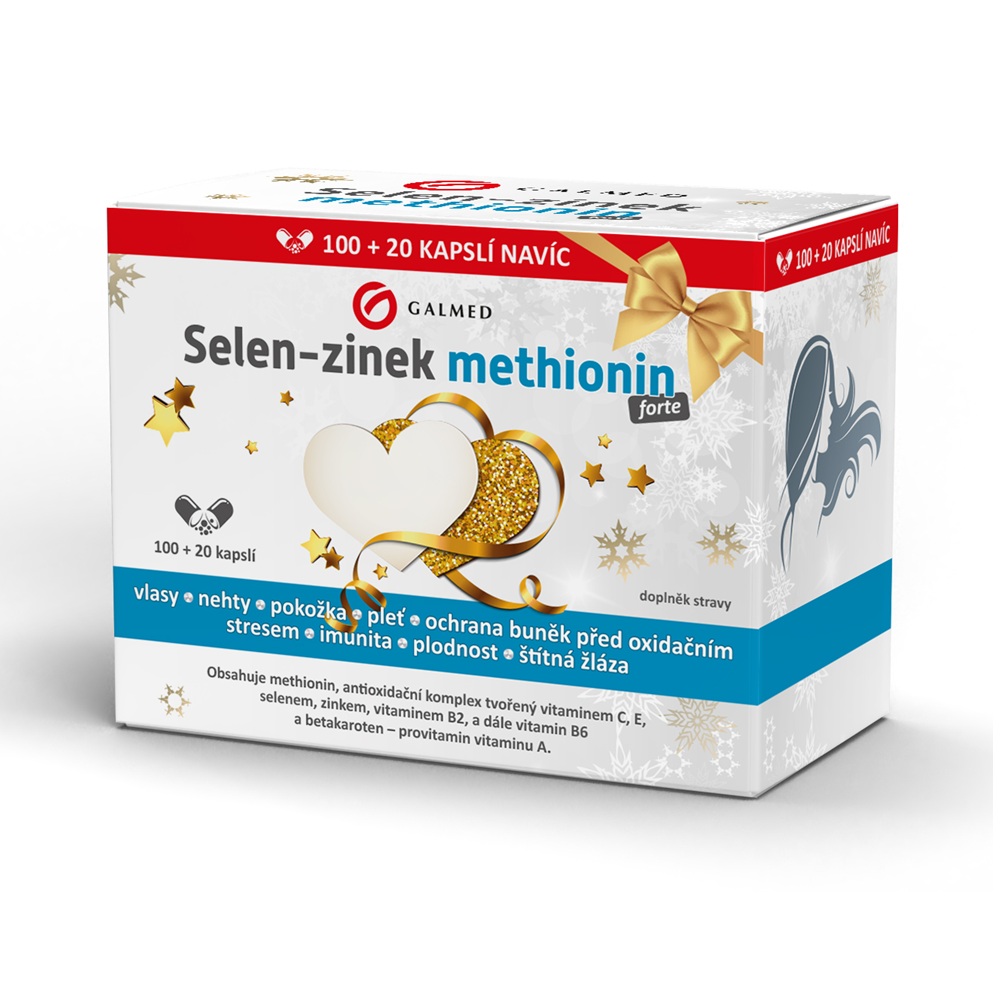 Levně Vánoční balení Selen-zinek-methionin forte cps.100+20 Galmed