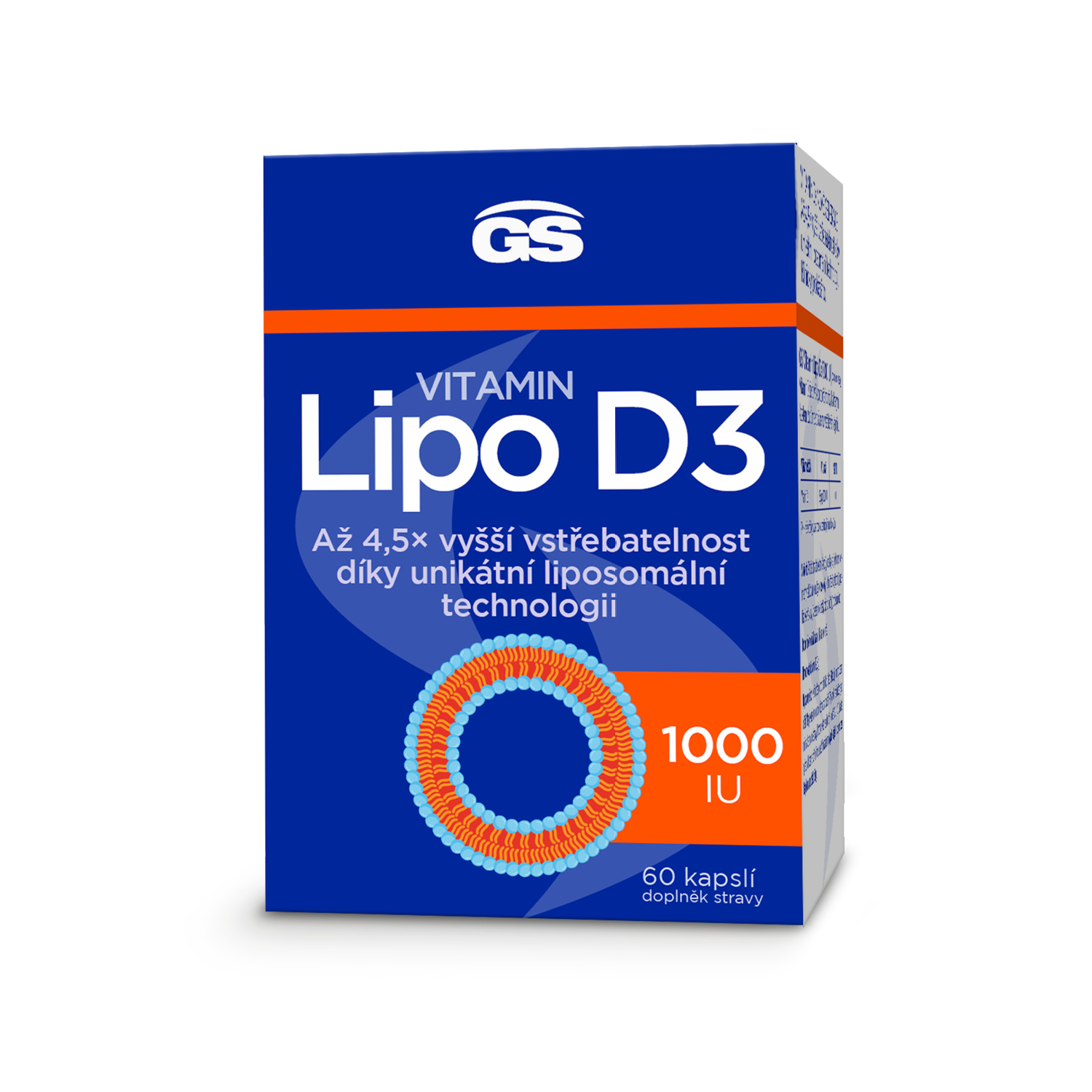 Levně GS Vitamin Lipo D3 1000 IU 60 kapslí