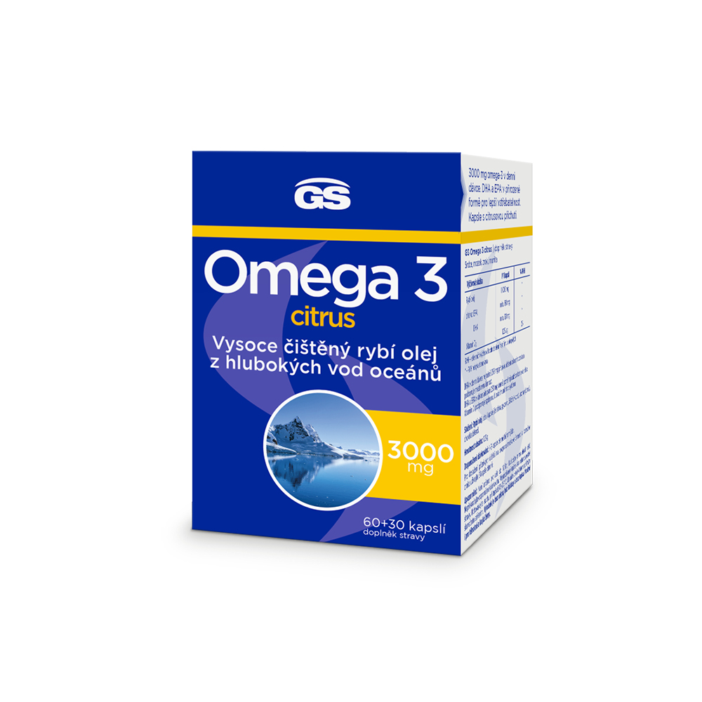 Levně GS Omega 3 citrus, 60+30 kapslí
