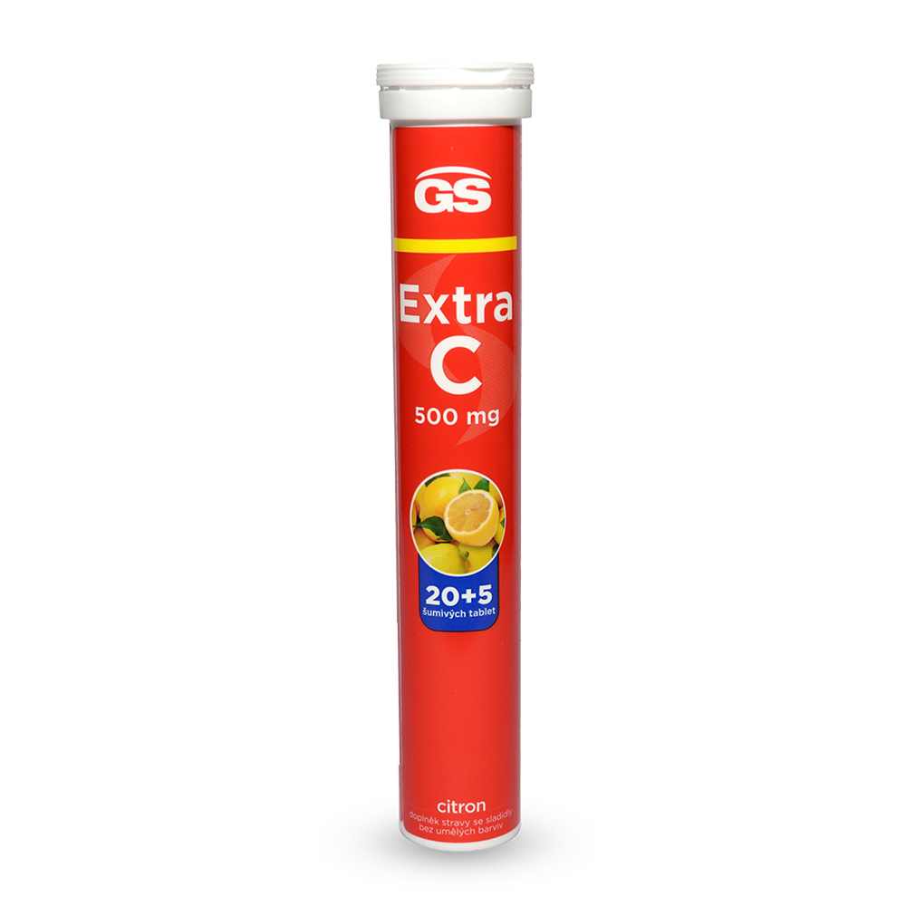 Levně GS Extra C 500 citron, 20+5 šumivých tablet