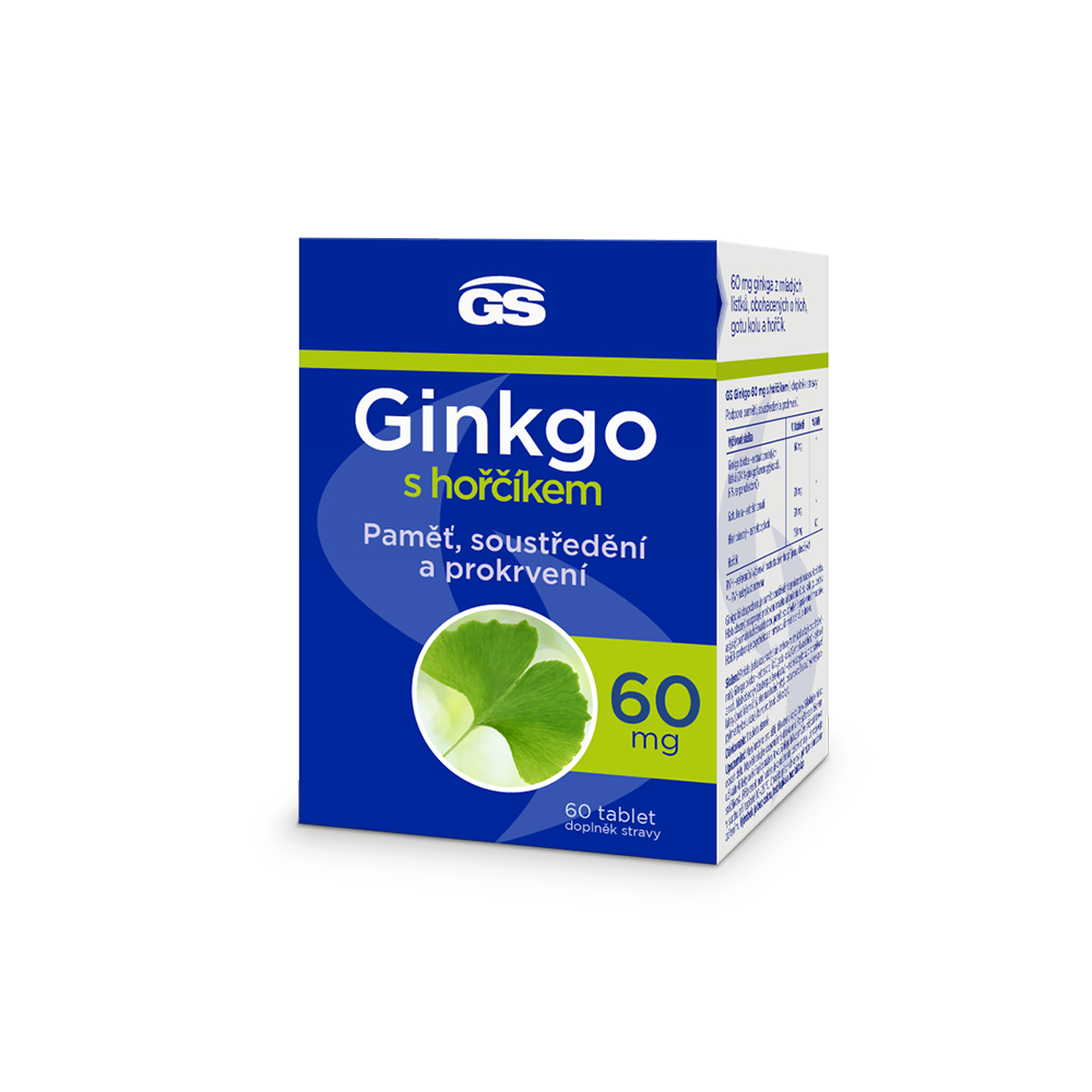 Levně GS Ginkgo 60 mg s hořčíkem, 60 tablet