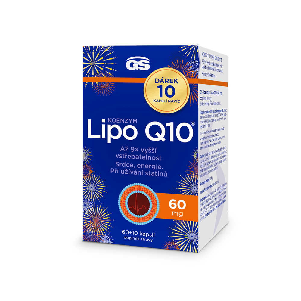Levně GS Koenzym Lipo Q10 60mg 60+10 kapslí dárek