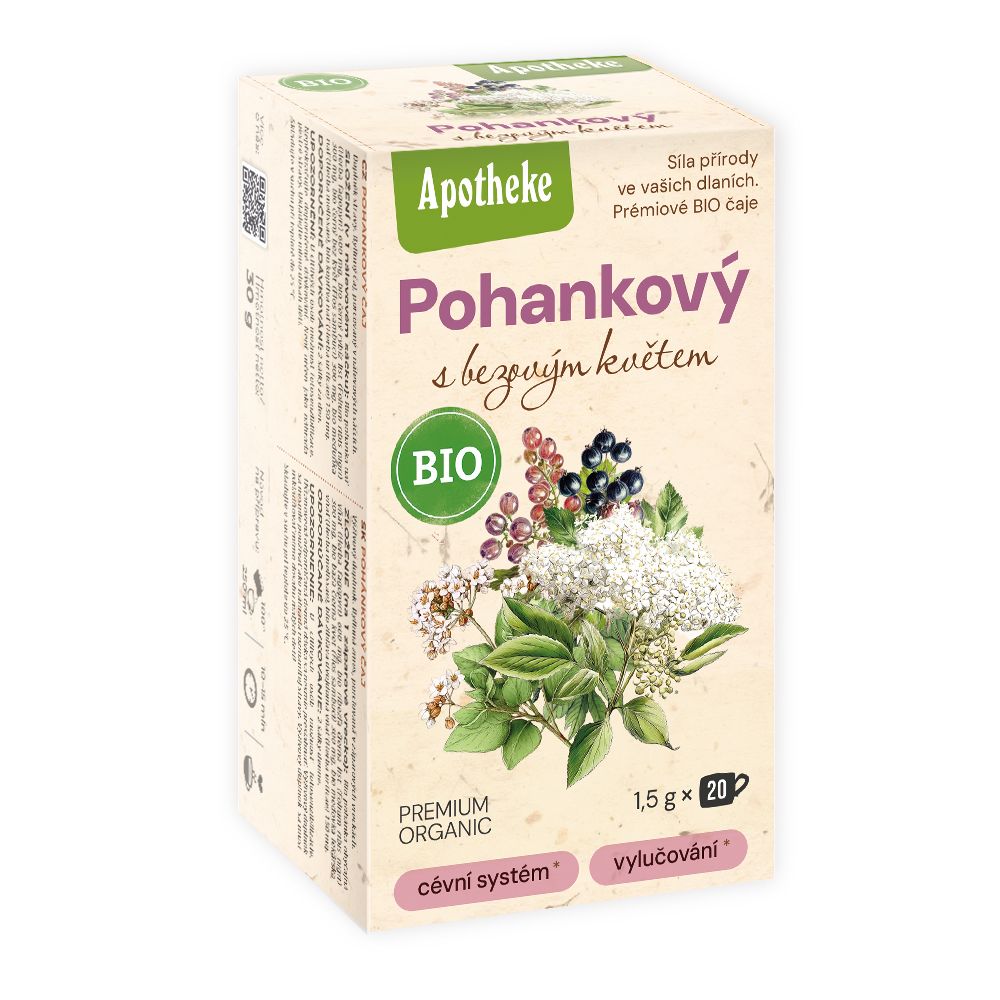Levně Apotheke BIO Pohankový čaj s bezovým květ.20x1.5g