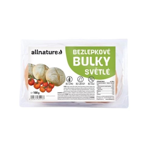 Levně Allnature Bezlepkové bulky světlé 100g