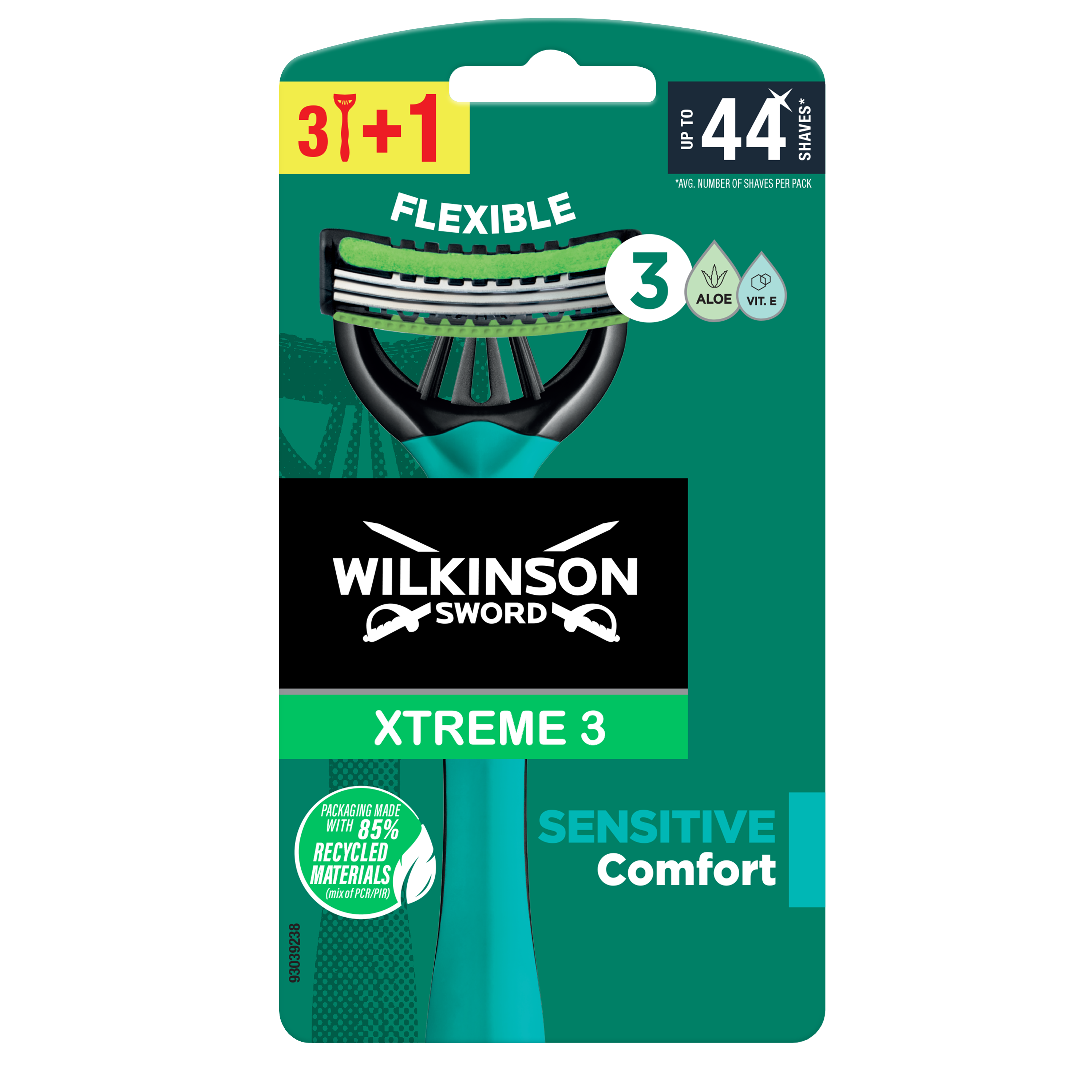 Levně WILKINSON Xtreme3 Sensitive Comfort jednorázové 3+1ks