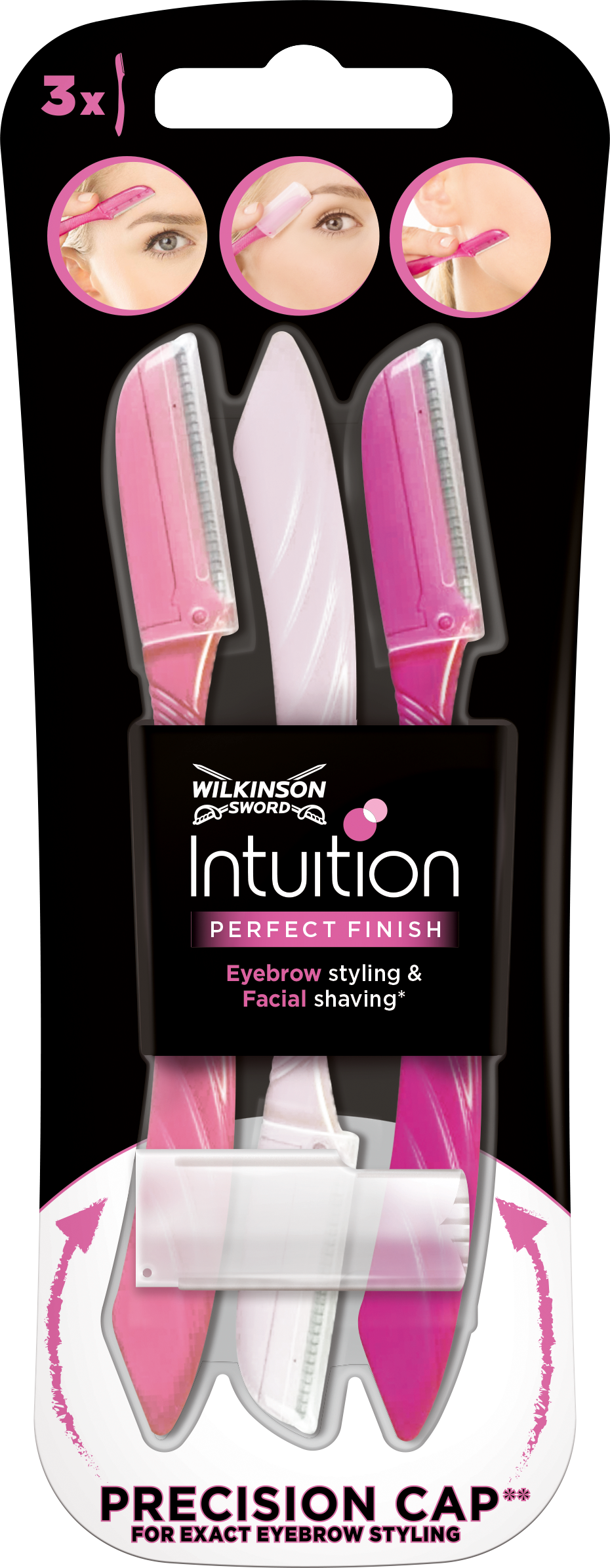 Levně WILKINSON Intuition Perfekt břitva na obočí 3ks