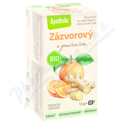 Levně Apotheke BIO Zázvorový s pomerančem 20x1.5g