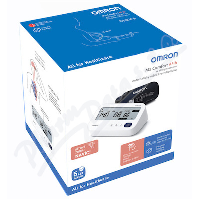 Levně Tonometr OMRON M3 Comfort AFib pažní+síťový zdroj