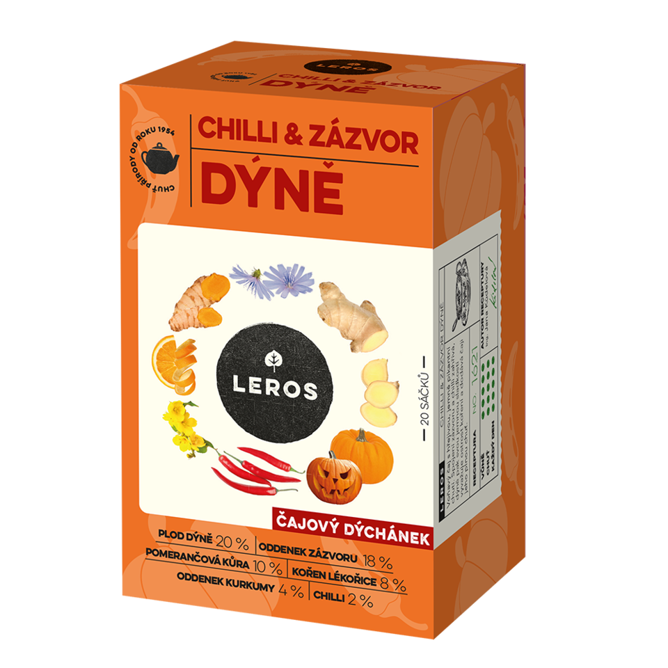 Levně LEROS Čajový dýchánek chilli&zázvor dýně 20x2g