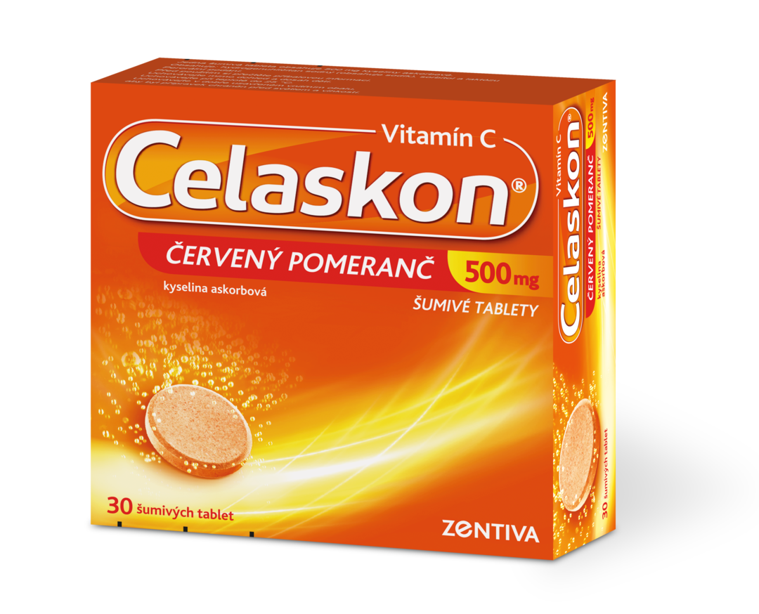 Levně Celaskon červený pomeranč 500mg 30 šumivých tablet