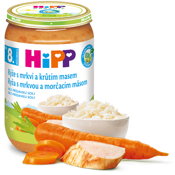 Levně HiPP JUNIOR BIO Rýže s mrkví a krůtím masem 220g