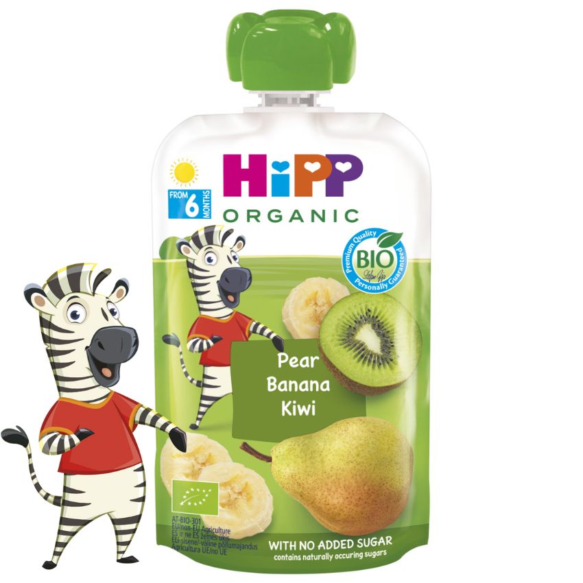Levně HiPP KAPSIČKA BIO Hruška-Banán-Kiwi 100g