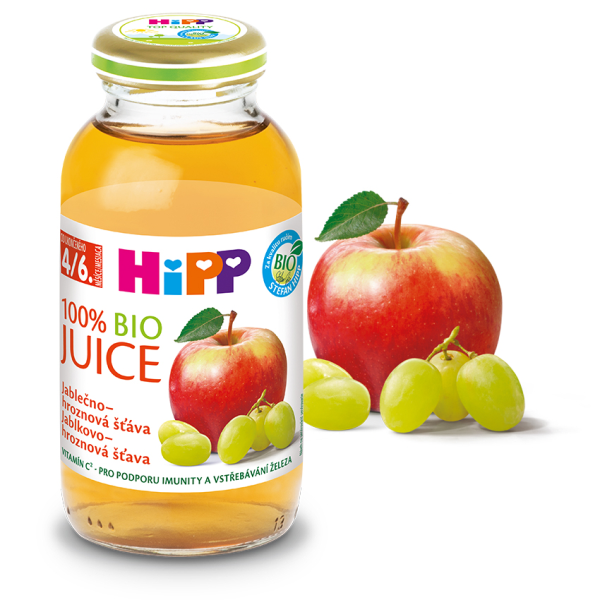 Levně HiPP ŠŤÁVA BIO Jablečno-hroznová 200ml