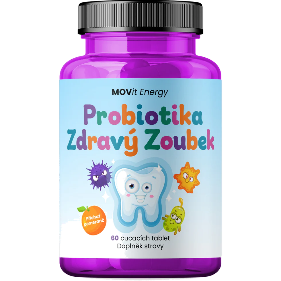 Levně MOVit Probiotika Zdravý zoubek pomeranč tbl.60