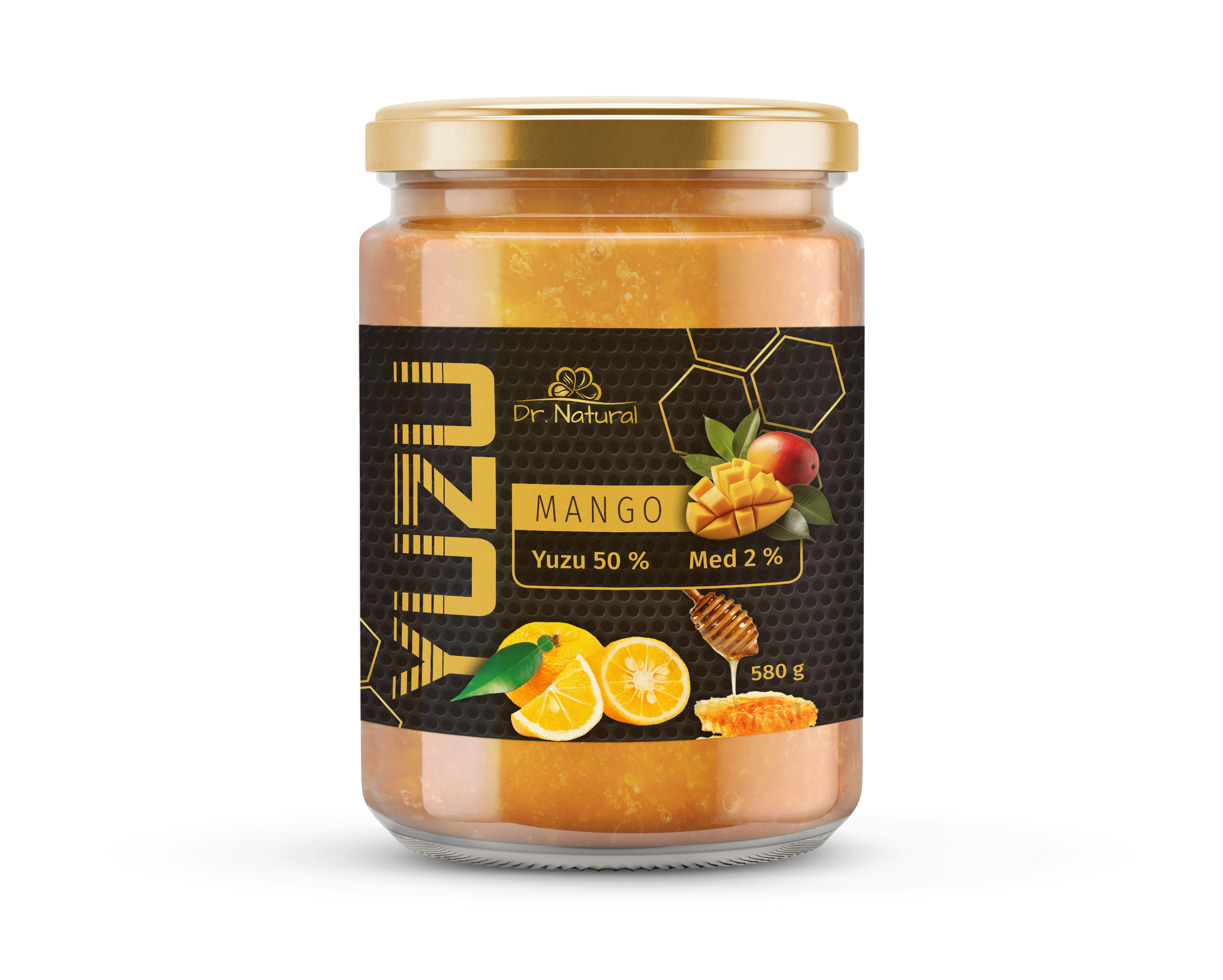 Levně Dr.Natural YUZU + Med + Mango Tea 580g