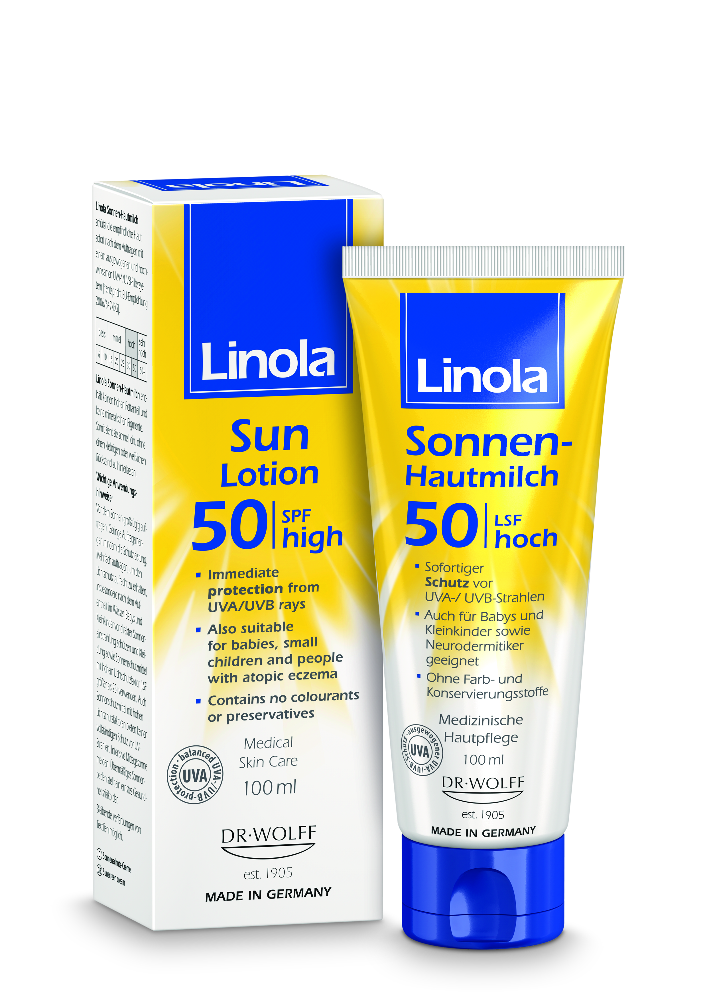 Levně Linola Sun Lotion SPF50 100ml