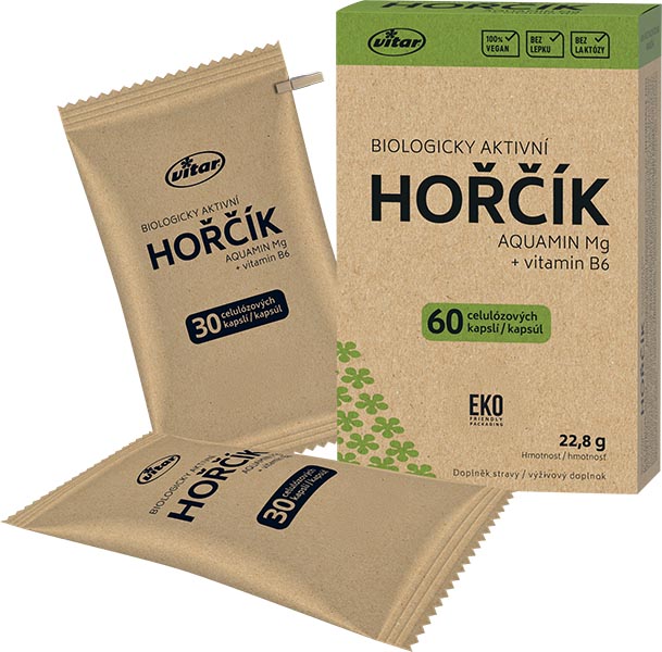 Levně Vitar EKO Hořčík Aquamin 60 kapslí