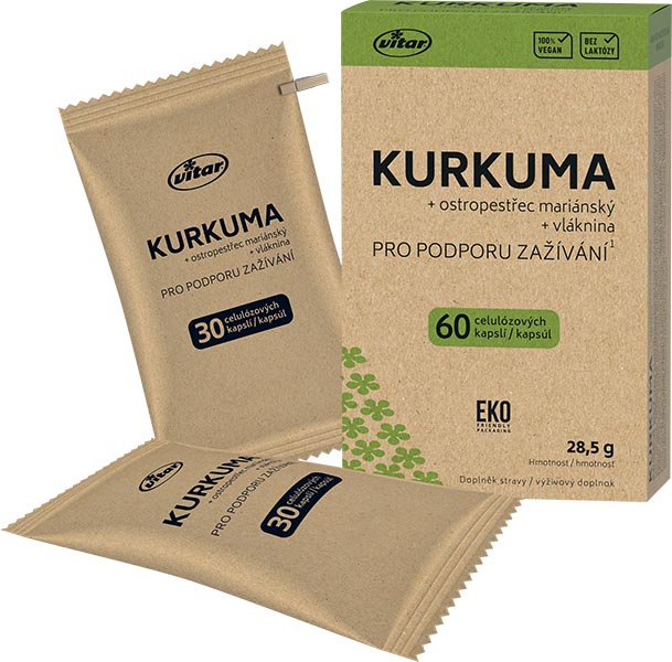 Levně Vitar EKO Kurkuma + ostropestřec mariánský 60 kapslí