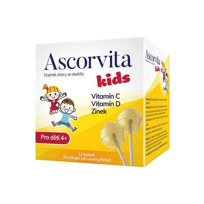 Levně Ascorvita Kids lízátka pro děti 12ks