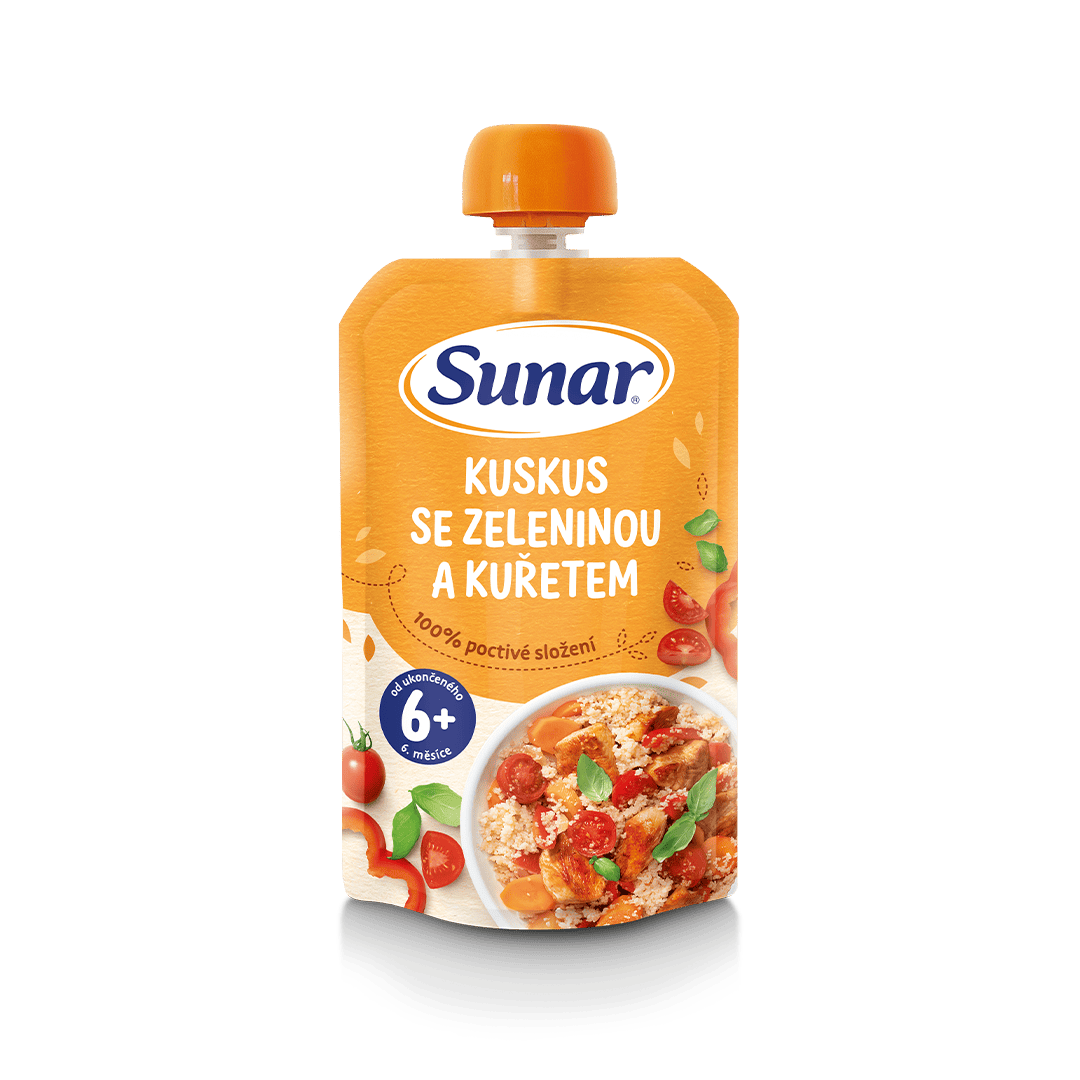 Levně Sunar Kapsička Kuskus se zelen. a kuřetem 6m+ 120g