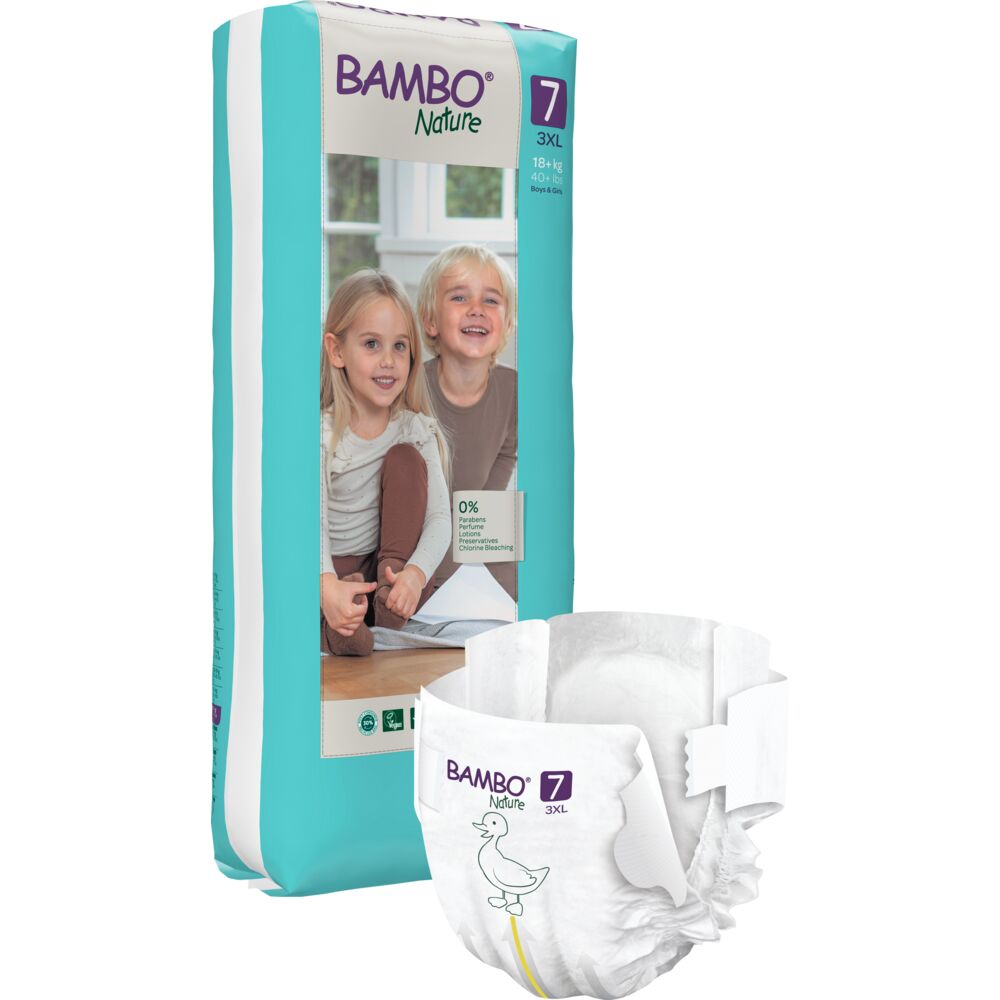 Levně Bambo Nature 7 dět.plenkové kalhotky 18+ kg 40ks