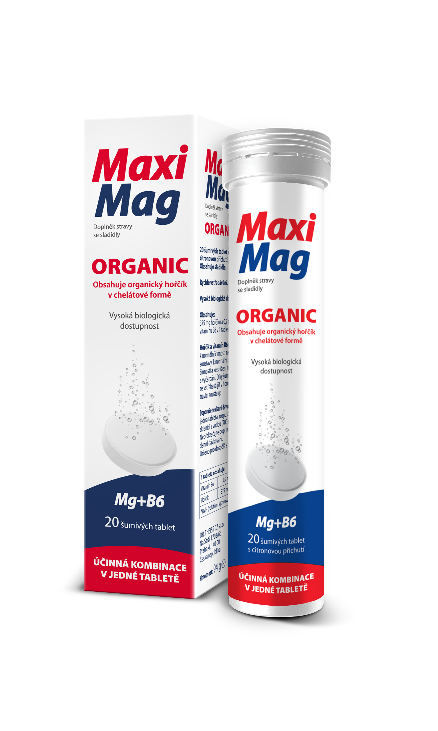 Levně MaxiMag Organic 20 šumivých tablet